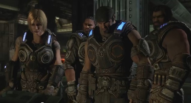 Anya Stroud, Jace, Marcus and Dom.  Jace was the main protagonist in the Gears of War comic book series.  He's the soft hearted idealist of the lot.