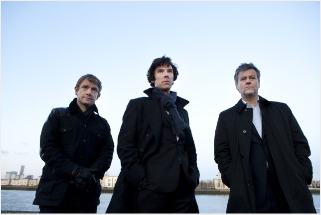 Sherlock, Watson and Lestrade